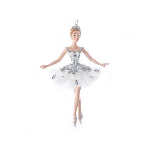 Baumschmuck Ballett Tänzerin weiss - Baumkugel Ballerina, Weihnachtsdeko, Christbaumkugel