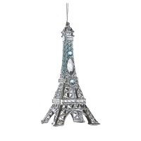 Baumschmuck Eiffelturm Paris silber - Baumkugel,...