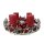 Großer Adventskranz aus Metall Alu Silber (D: 42 cm) - Weihnachtsdeko, Adventsdeko