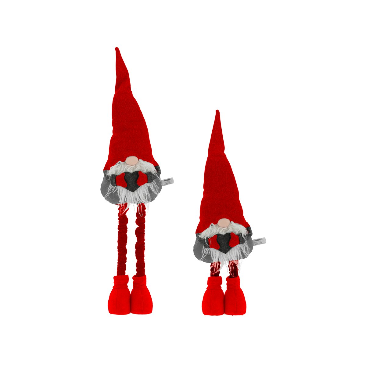 Weihnachtswichtel Wichtel Paar H120 Teleskop-Beine Knollnase Weihnachten Deko