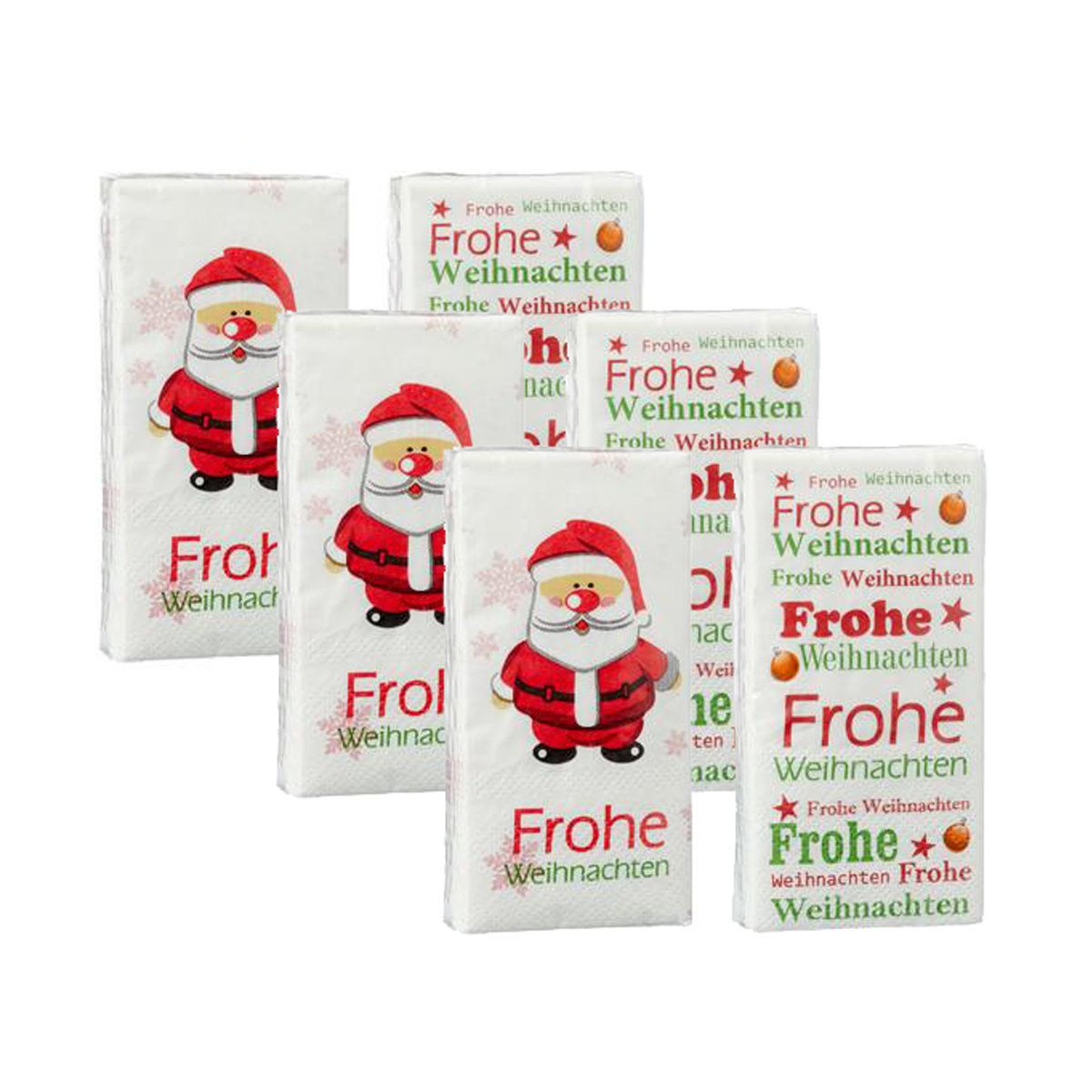 Taschentucher Mit Weihnachtsmotive 6er Set Weihnachtsmann Papiert 5 95