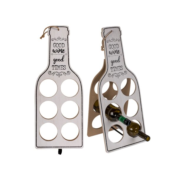 Flaschenhalter für Wein H:60 cm - Weinflaschenhalter, Weinregal, Geschenk Wein Genießer, Flaschenständer