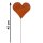 Gartenstecker Herz im Rost Design, H: 42 cm - Rostfigur für den Garten, Gartendeko