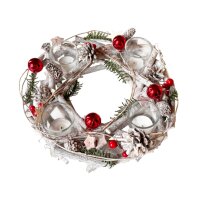 Adventskranz Holz mit Kugeln & Zapfen - tolle...