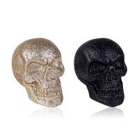 Deko Totenkopf mit Glitzer (2er Set) H: 14cm, Geschenk...