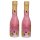 Badesalz rosa „Lets Celebrate", 2er Set - Badezusatz Sektflasche, Badekristalle rosa, Wellness Geschenk