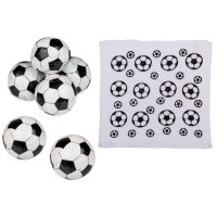 Magisches Handtuch Fußball, 6er Set - Zauberhandtuch, Kinder Waschlappen, Kindergeschenk, Mitgebsel