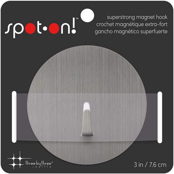 Spot on Magnethaken, groß, Edelstahl - tolle Haken Magnete für die Magnetwand, den Kühlschrank etc.