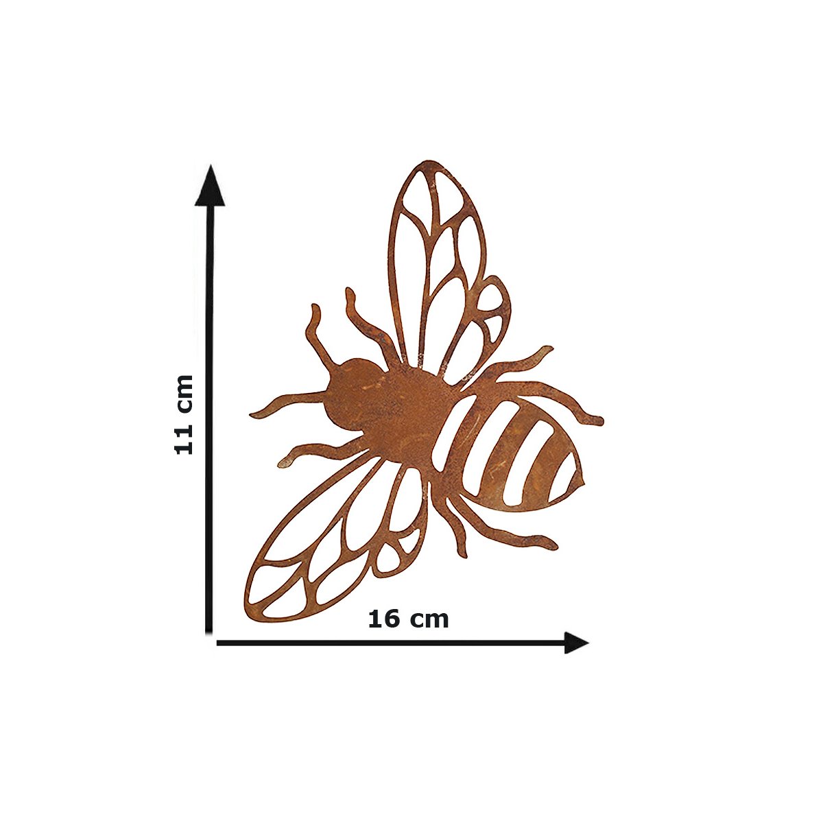 3 Größen Dekofigur Biene im Rost Design 3er Set Gar Rostfigur für den Garten