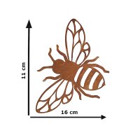 Dekofigur Biene im Rost Design 16cm, Rostfigur für...