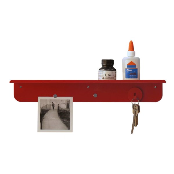 Shelf Life, rot - magnetisches Ablageboard