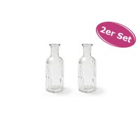 2er Set Glasflaschen Norinne Größe L - kleine Vase,...