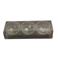 Glas Schwimmschale rund klar, D: 6cm (3er Set)  - Schwimmkerzen, Tischdeko, Teelichthalter