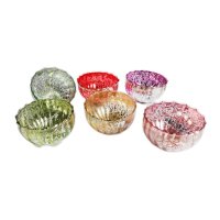 Glas Schwimmschale bunt (6er Set) D:6 cm - Schwimmkerzen,...