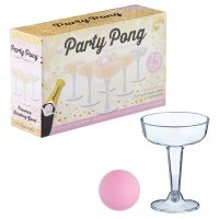 Prosecco Party Pong, Bälle mit Gläser, 15er Set - Trink...