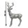 Deko Hirsch, silber, H: 50 cm - Skulptur Hirsch, Hirsch, Tisch Skulptur, Landhaus Deko