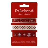 3er Set Geschenkband Weihnachten - tolles Dekoband,...