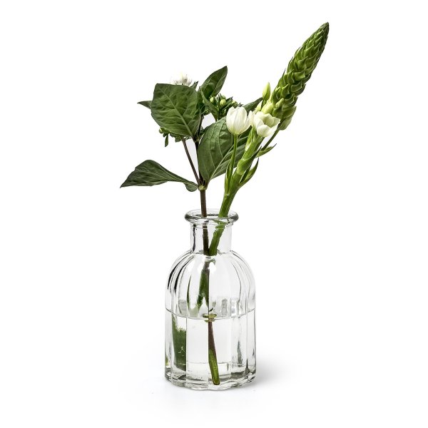 4er Set Glasflaschen Norinne Größe L - kleine Vase, Tischdekoration, Glasvasen, Landhaus