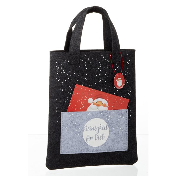 Filztasche für Weihnachtsgeschenke & Geldgeschenke zu Weihnachten, Geschenktasche