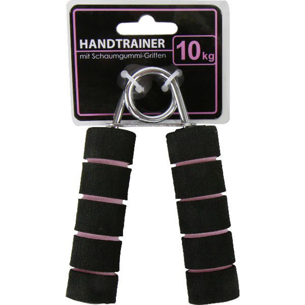 Handtrainer, pink, 10 Kg - Federgriffhantel, Handmuskeltrainer, Fingerhantel