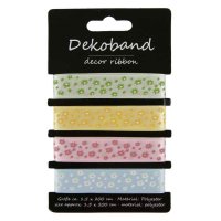 4er Set Geschenkband Blumen - tolles Dekoband,...