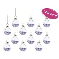 Baumschmuck kleine Sterne, 12er Set - Baumkugel Sterne,...