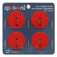 Spot on Magnethaken - 4er Set, klein, rot