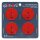 Spot on Magnethaken - 4er Set, klein, rot