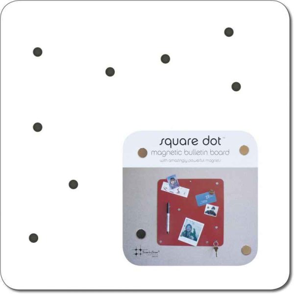 Magnet Tafel - Square Dot, mittel - weiss