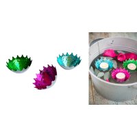 Schwimmschale zackig (3er Set) D: 8cm - Schwimmkerzen,...