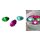 Schwimmschale zackig (3er Set) pink, blau, grün D: 8cm - Schwimmkerzen, Tischdeko, Teelichthalter, Schwimmlicht