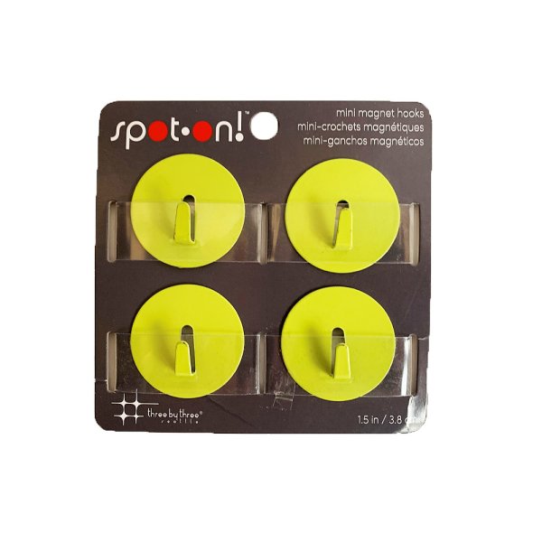 Spot on Magnethaken - 4er Set, klein, kiwi grün - Praktische Haken Magnete