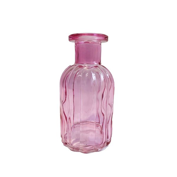Kleine Vase Norinne XS rosa, Kleine Glasvase  - Glasflasche, Tischdekoration, Glasvasen, Landhaus