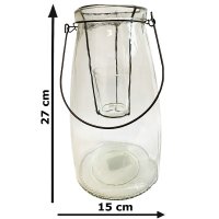 Vase "Roan" H: 27 cm, Glasvase - Glasflasche,...