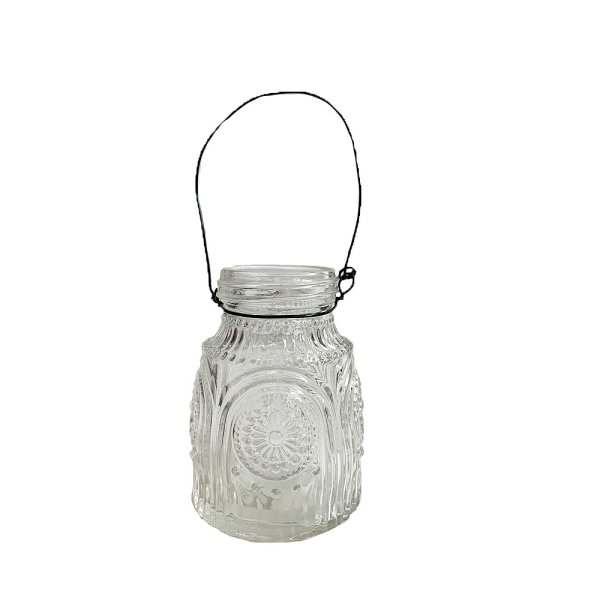 Kleine Vase Pequeno in Form einer Laterne  - Glasflasche, Tischdekoration, Glasvasen, Landhaus