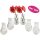 Kleine Vase "Petite" XS (6er Set) - Glasflasche, Tischdekoration, Glasvasen, Landhaus, Hochzeit, Deko Geburtstag