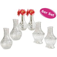 Kleine Vase "Petite" S, 6er Set  - Glasflasche,...