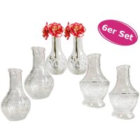 Kleine Vase "Petite" S (6er Set) - Glasflasche,...