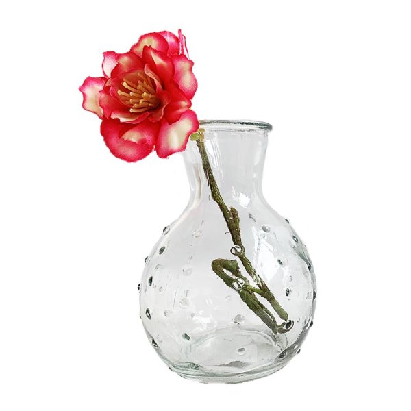 Glasvase Spickel, Klarglas Vase, H: 10 cm - schöne, kleine Vase zur Tischdekoration uvm.