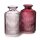 2er Set Glasflaschen "Jazz" flieder & beerenfarben - kleine Vase, Blumenvase, Tischdekoration, Glasvasen, Landhaus