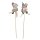 Blumenstecker Wichtel, rosa aus Holz, 2er Set - Frühlingsdeko, Pflanzstecker