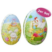 Osterei zum befüllen aus Papier Größe S + M, 2er Set -...