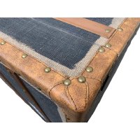 Bar Koffer Schrankkoffer im Vintage Look, Stoff - Kofferschrank, Barschrank, Barkoffe