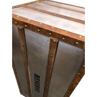 Bar Koffer Schrankkoffer im Vintage Look, Alu Design - Kofferschrank, Barschrank, Barkoffer