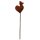Gartenstecker Vogel auf Herz im Rost Design H: 9,5 cm - Rostfigur für den Garten, Gartendeko, Metalldeko