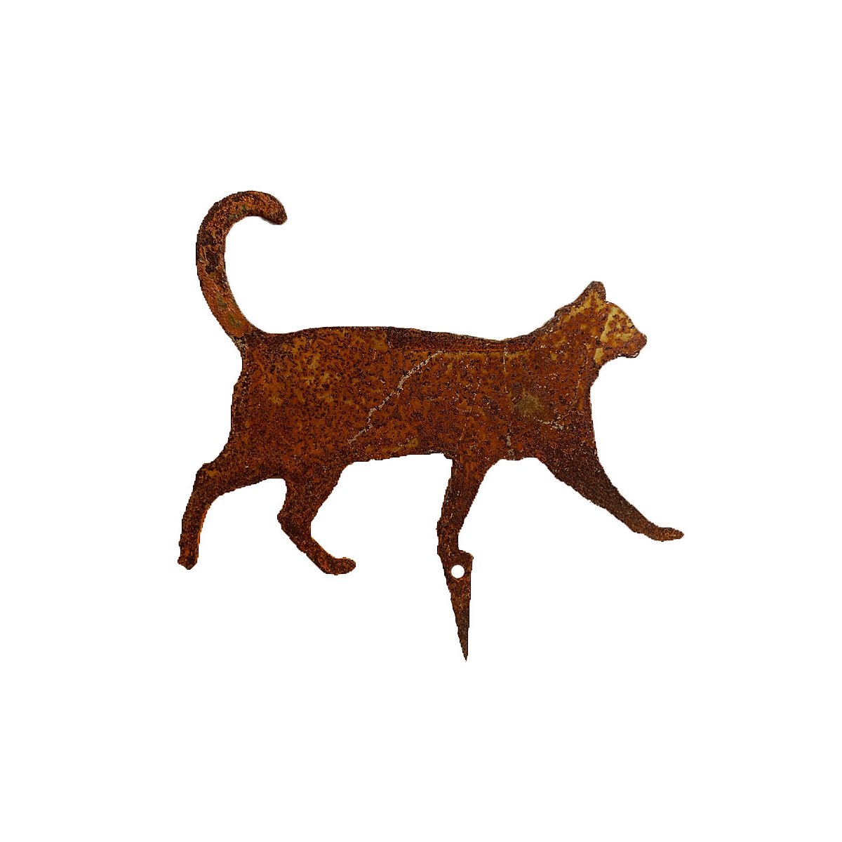 Gartenstecker Katze gehend im Rost Design, Rostfigur, 5,95