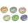 Glas Schwimmschale pastellmix rund, 6er Set - Schwimmkerzen, Tischdeko, Teelichthalter schwimmend