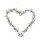 Drahtherz / Perlenherz, white Pearls zum Aufhängen - Herz aus Draht, Fensterdeko
