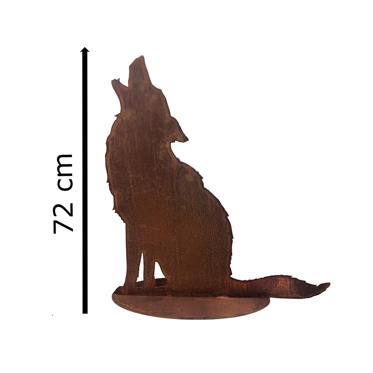 Heulende Wolf Figur 46 cm wetterfeste Gartenfigur naturgetreu Tierfigur