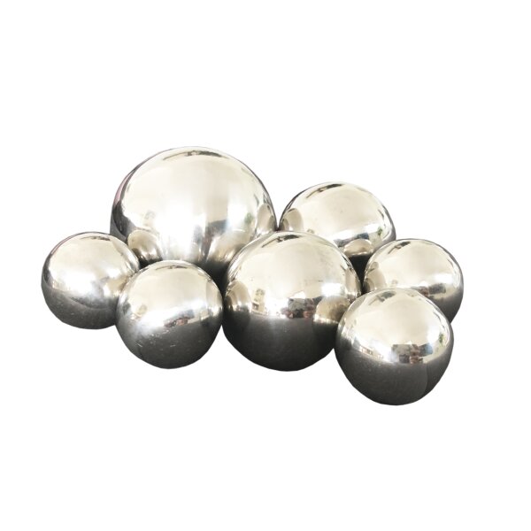 Schwimmkugel aus Edelstahl (7er Set) in 3 Größen für Gartenteich, Dekoschalen - Deko Kugeln, Teichdeko, Kugel schwimmend, Gartendeko